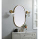 Asha 36 X 24 inch Brass Mirror in 24 x 36