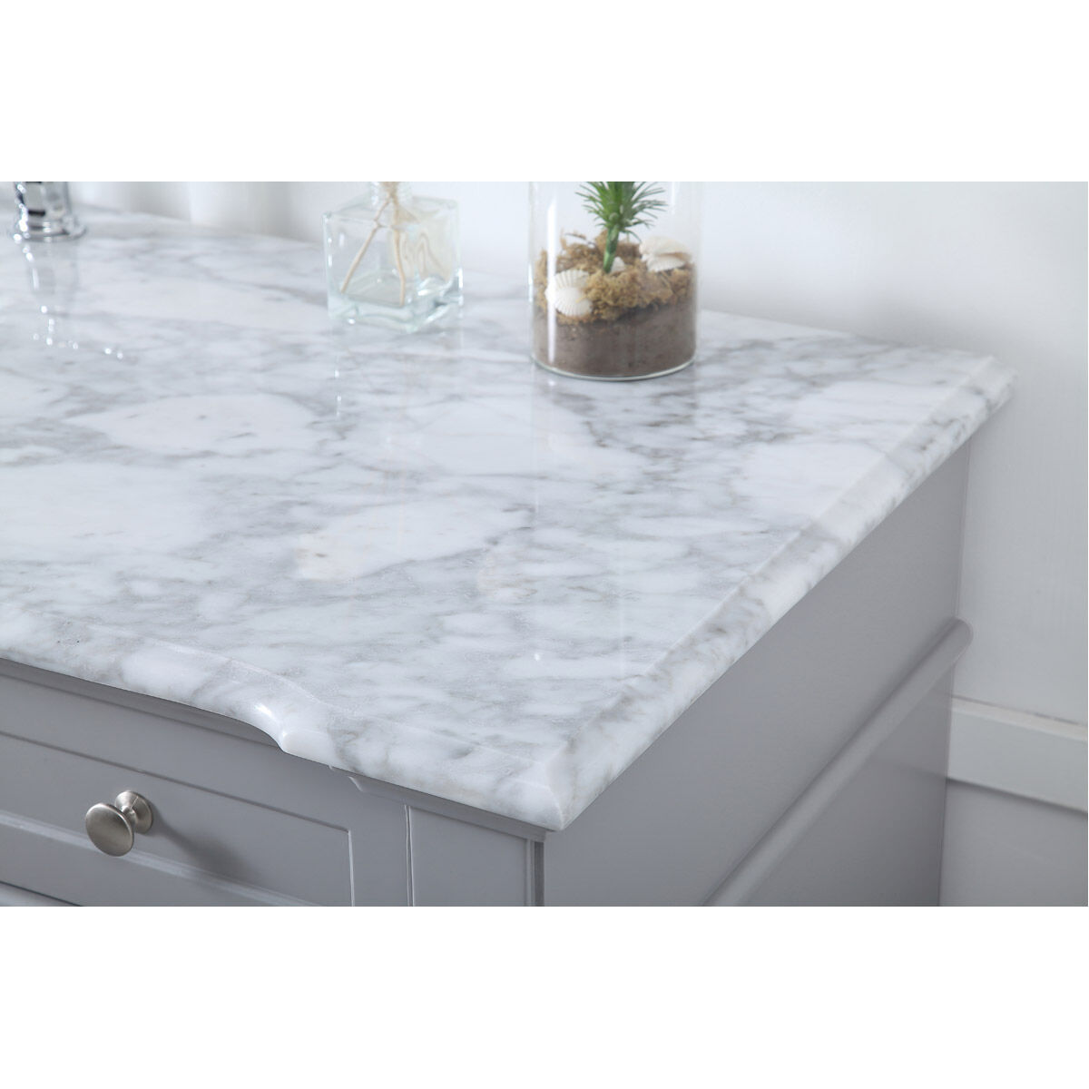 Wesley 60 X 21.5 X 35 inch Grey Vanity Sink Set in Gray