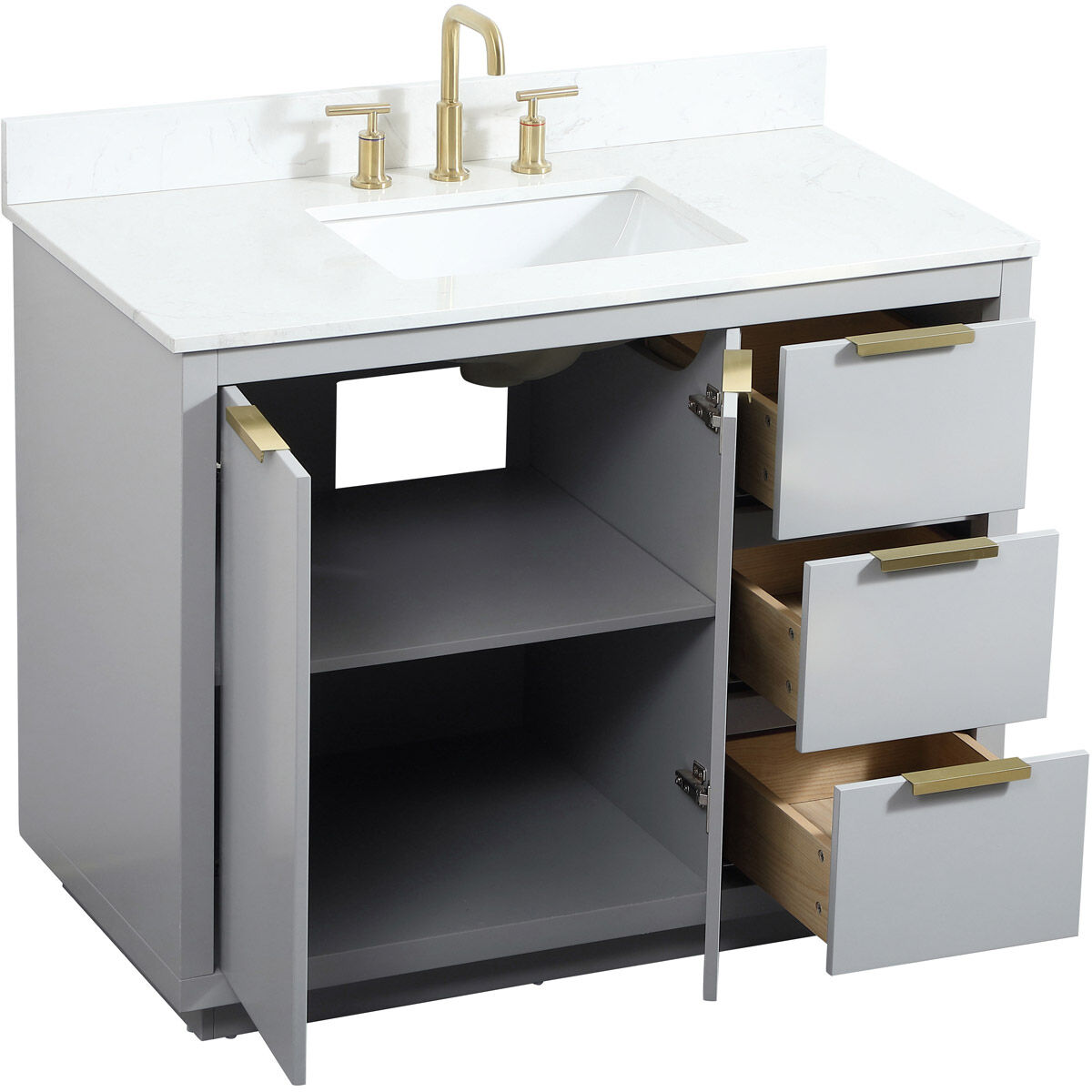 Blake 42 X 22 X 34 inch Grey Vanity Sink Set