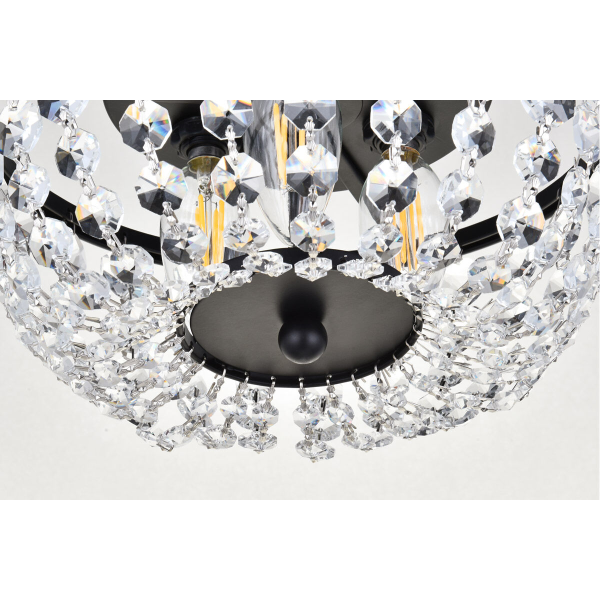 Cora 3 Light 10 inch Black Flush Mount Ceiling Light