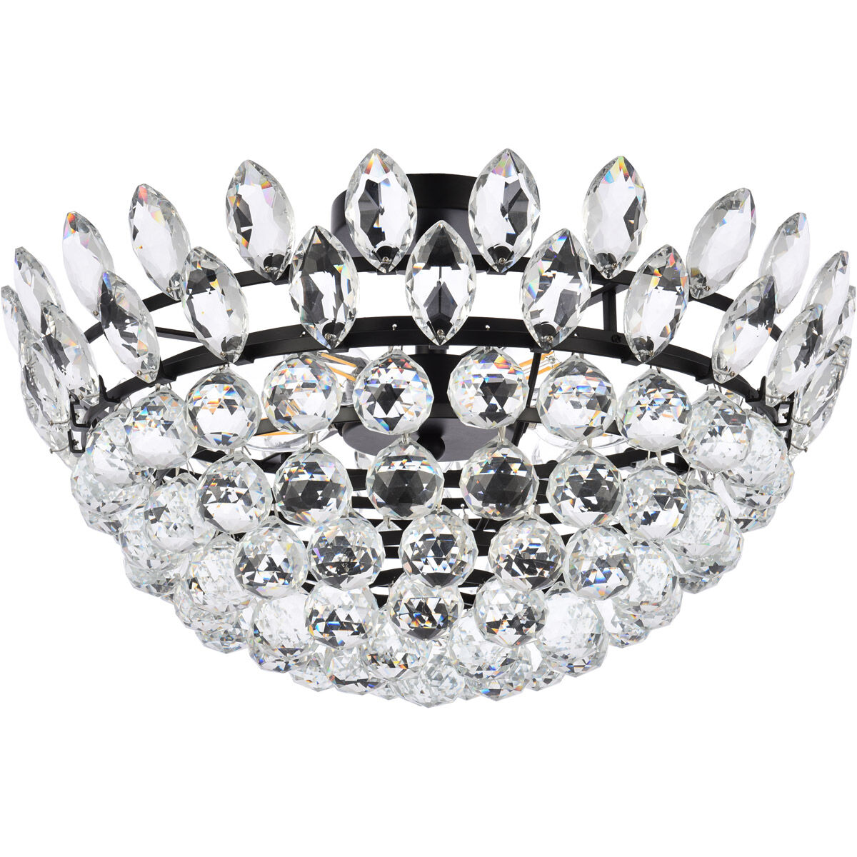 Emilia 5 Light 20 inch Black Flush Mount Ceiling Light