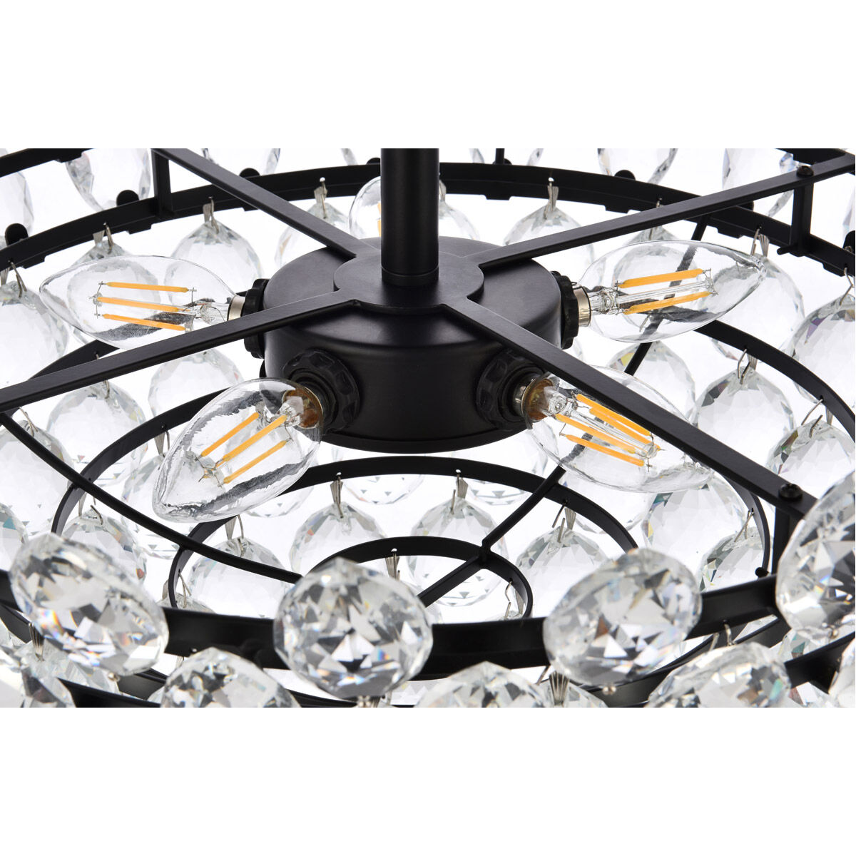 Emilia 5 Light 18 inch Black Flush Mount Ceiling Light