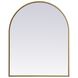 Ayra 30 X 24 inch Brass Mirror