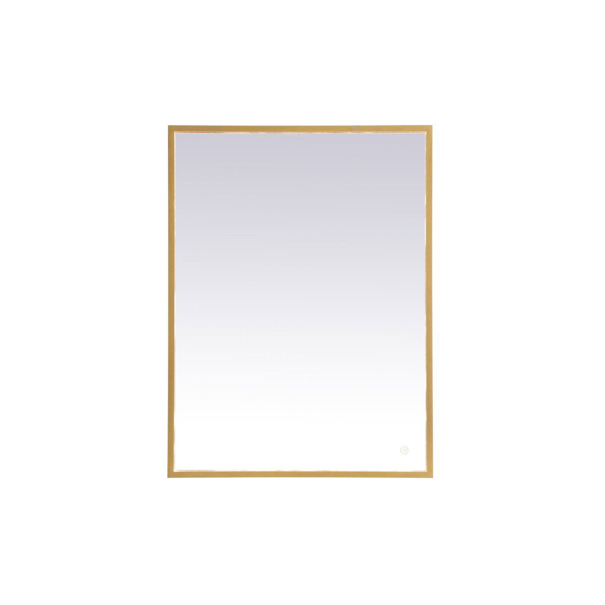 Pier 40 X 24 inch Brass LED Mirror
