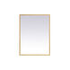 Pier 40 X 24 inch Brass LED Mirror