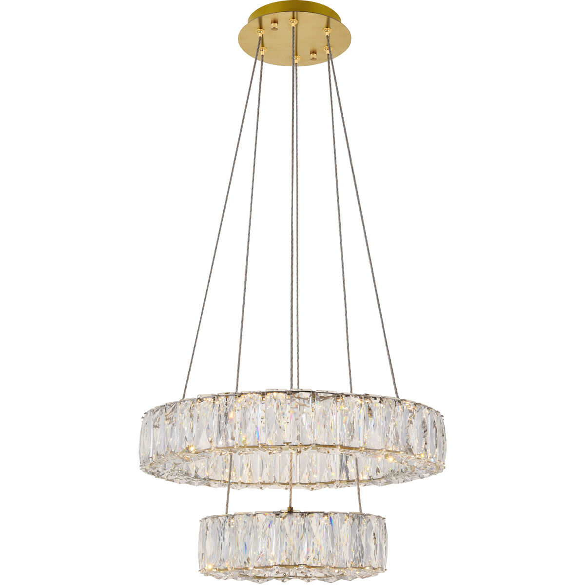 Monroe LED 17.7 inch Gold Pendant Ceiling Light