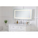 Helios 40 X 20 inch Silver Lighted Wall Mirror