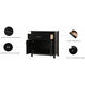 Adian Black Bathroom Storage Cabinet