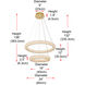 Bowen 2 Light 24 inch Satin Gold Chandelier Ceiling Light