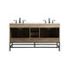 Eugene 60 X 22 X 33.5 inch Natural Oak Vanity Sink Set