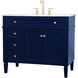 Williams 40 X 35 inch Blue and Brush Gold Vanity Sink Set