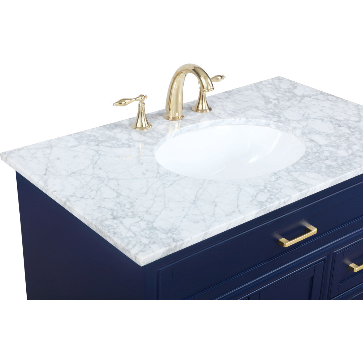 Americana 36 X 22 X 35 inch Blue Vanity Sink Set