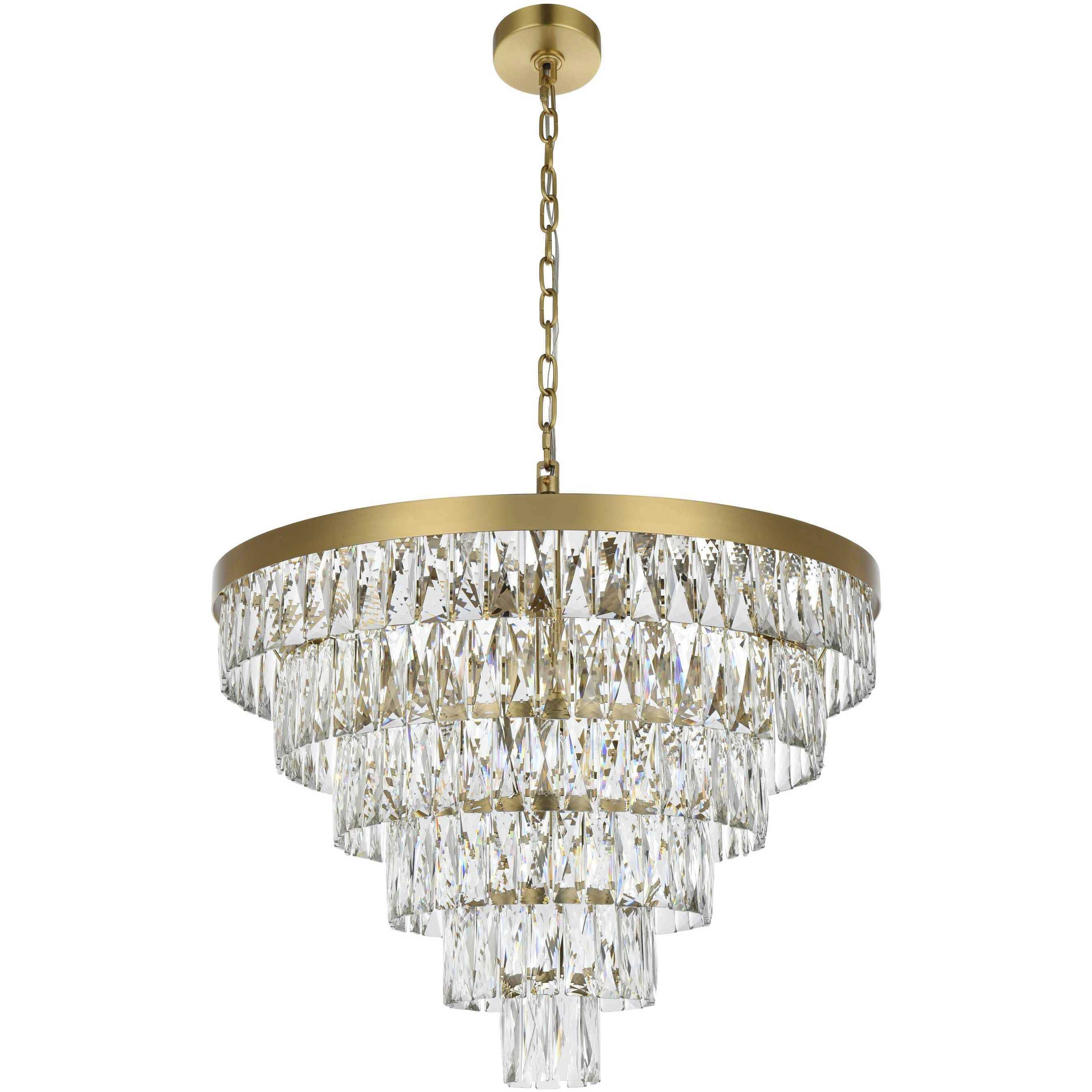 Josephine 13 Light 27.5 inch Satin Gold Chandelier Ceiling Light