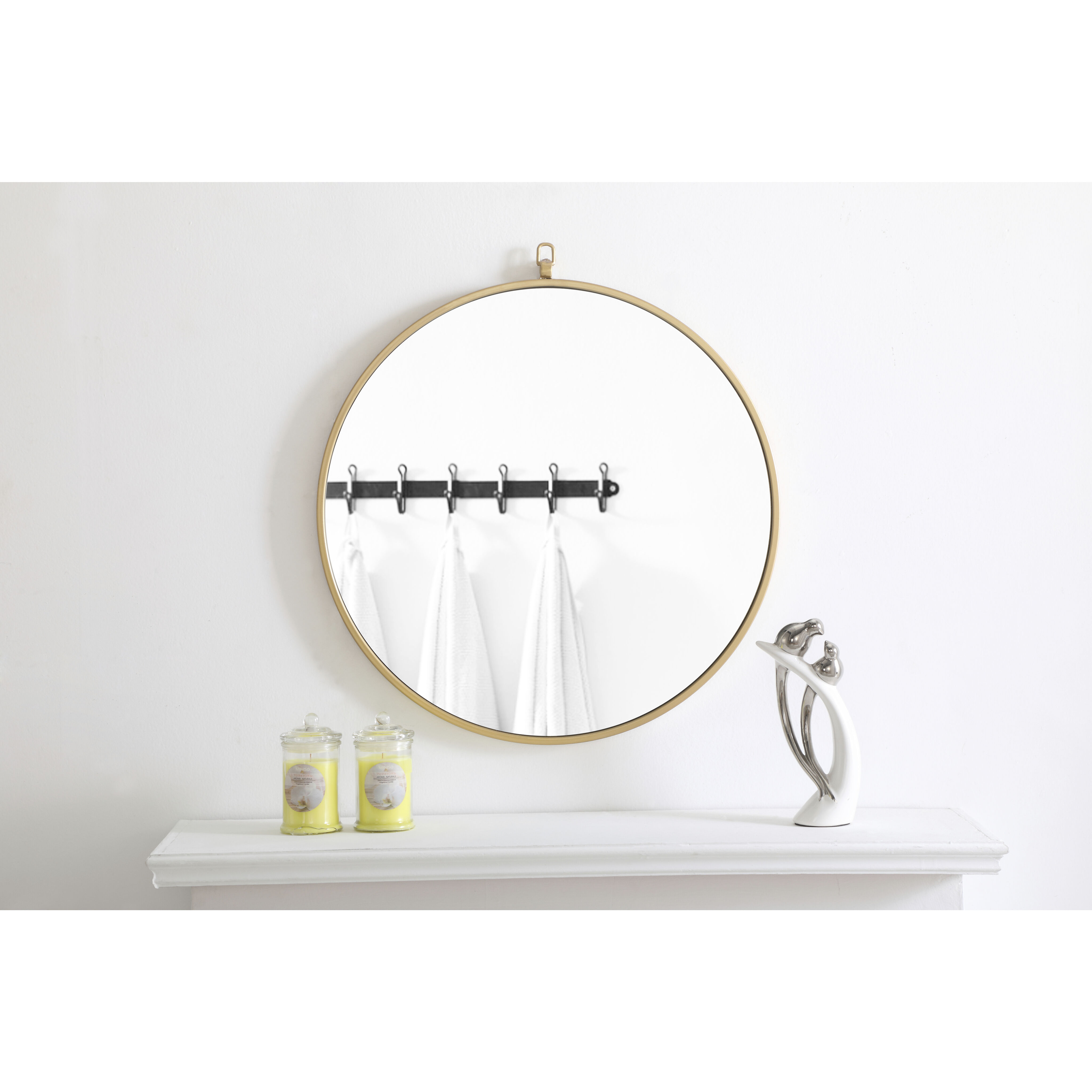Eternity 24 X 24 inch Brass Wall Mirror