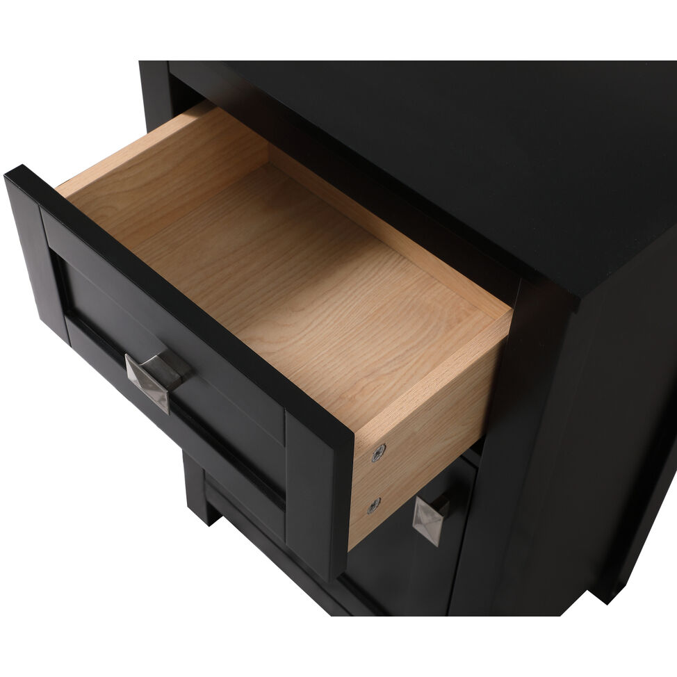 Adian Black Bathroom Storage Cabinet