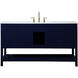 Theo 60 X 22 X 34 inch Blue Vanity Sink Set