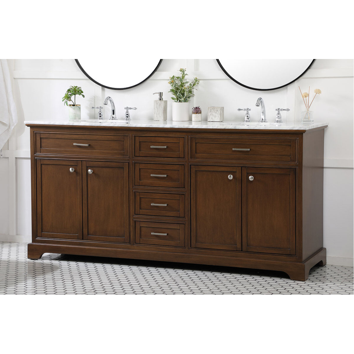 Americana 72 X 21.5 X 35 inch Teak Vanity Sink Set