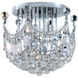 Corona 6 Light 16 inch Chrome Flush Mount Ceiling Light in Royal Cut