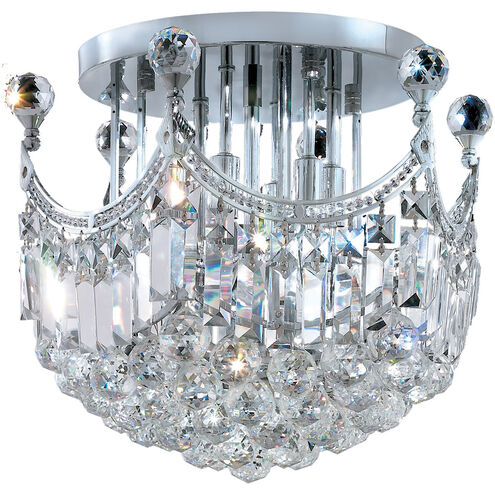 Corona 6 Light 16 inch Chrome Flush Mount Ceiling Light in Royal Cut