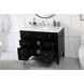 Park Avenue 42 X 22 X 35 inch Black Vanity Sink Set