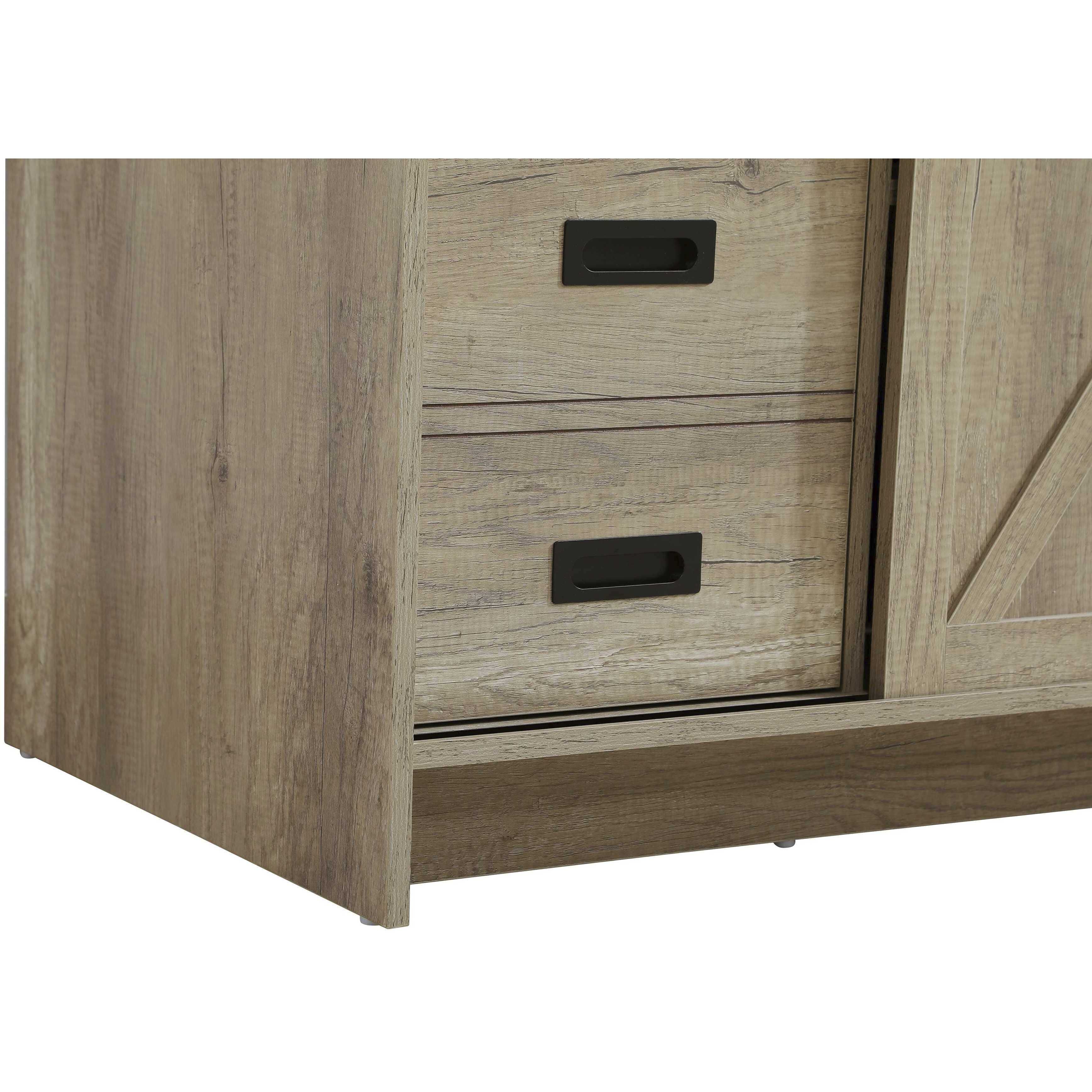 Austin 60 X 34 inch Natural Oak Bathroom Vanity Cabinet