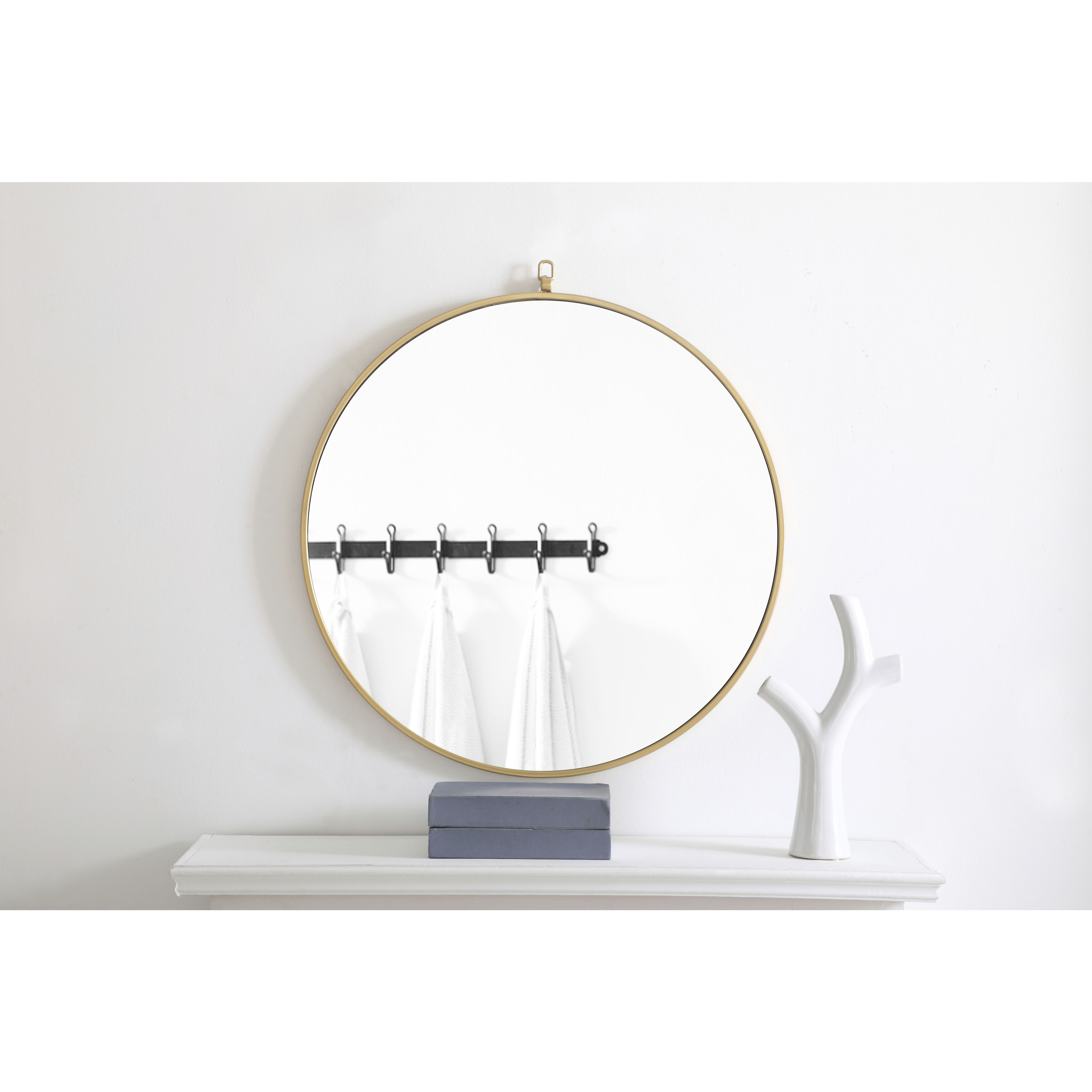 Eternity 28 X 28 inch Brass Wall Mirror
