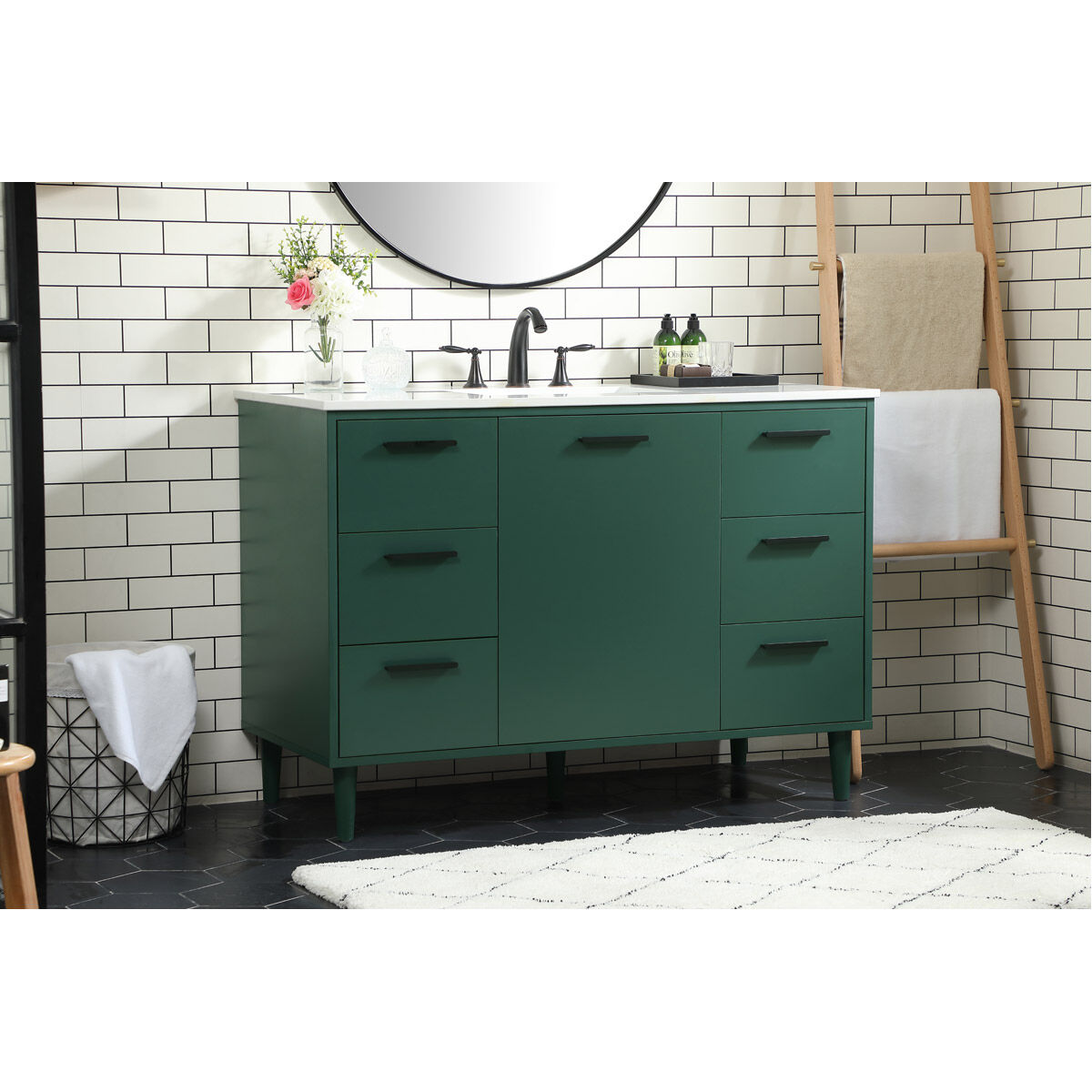 Baldwin 48 X 22 X 34 inch Green Vanity Sink Set