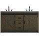 Austin 60 X 34 inch Expresso Bathroom Vanity Cabinet