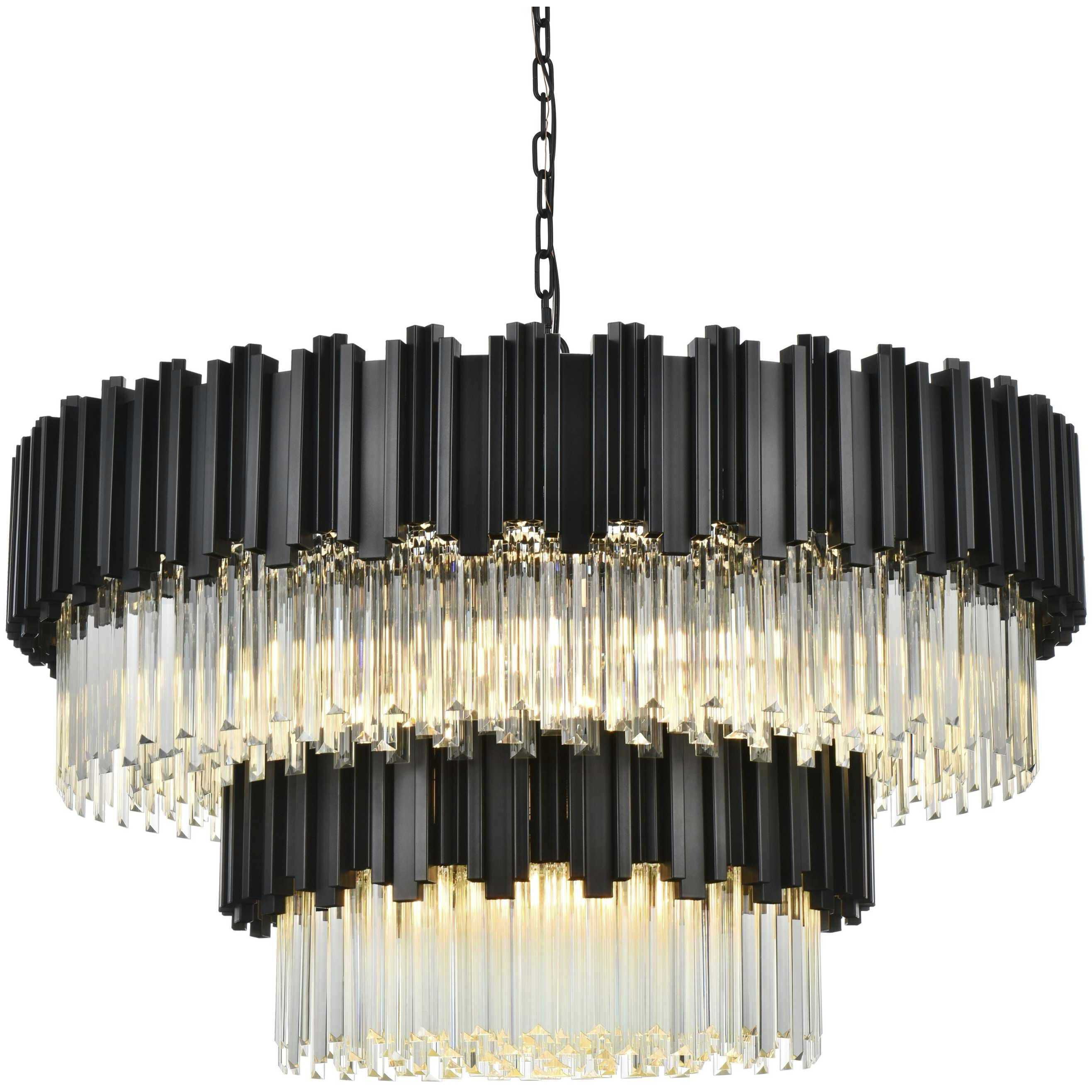 Willow 16 Light 40 inch Black Chandelier Ceiling Light