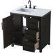 Alina 32 X 34 inch Chocolate Oak Bathroom Vanity Cabinet