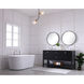 Metropolis 60 X 22 X 34 inch Black Vanity Sink Set
