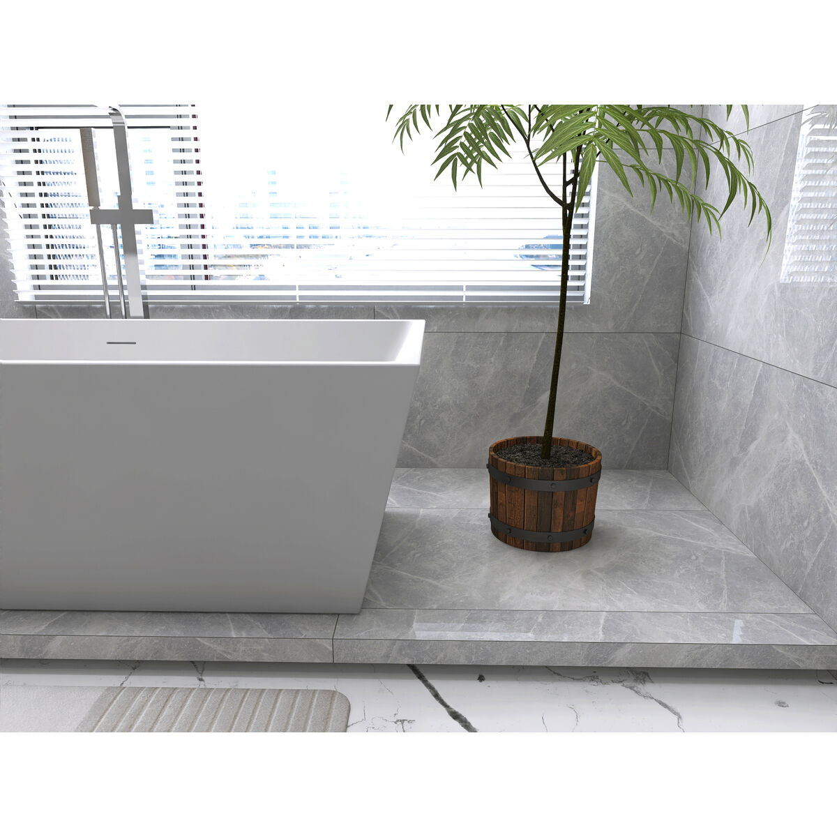 Turner Glossy White Bathtub in 72 in.