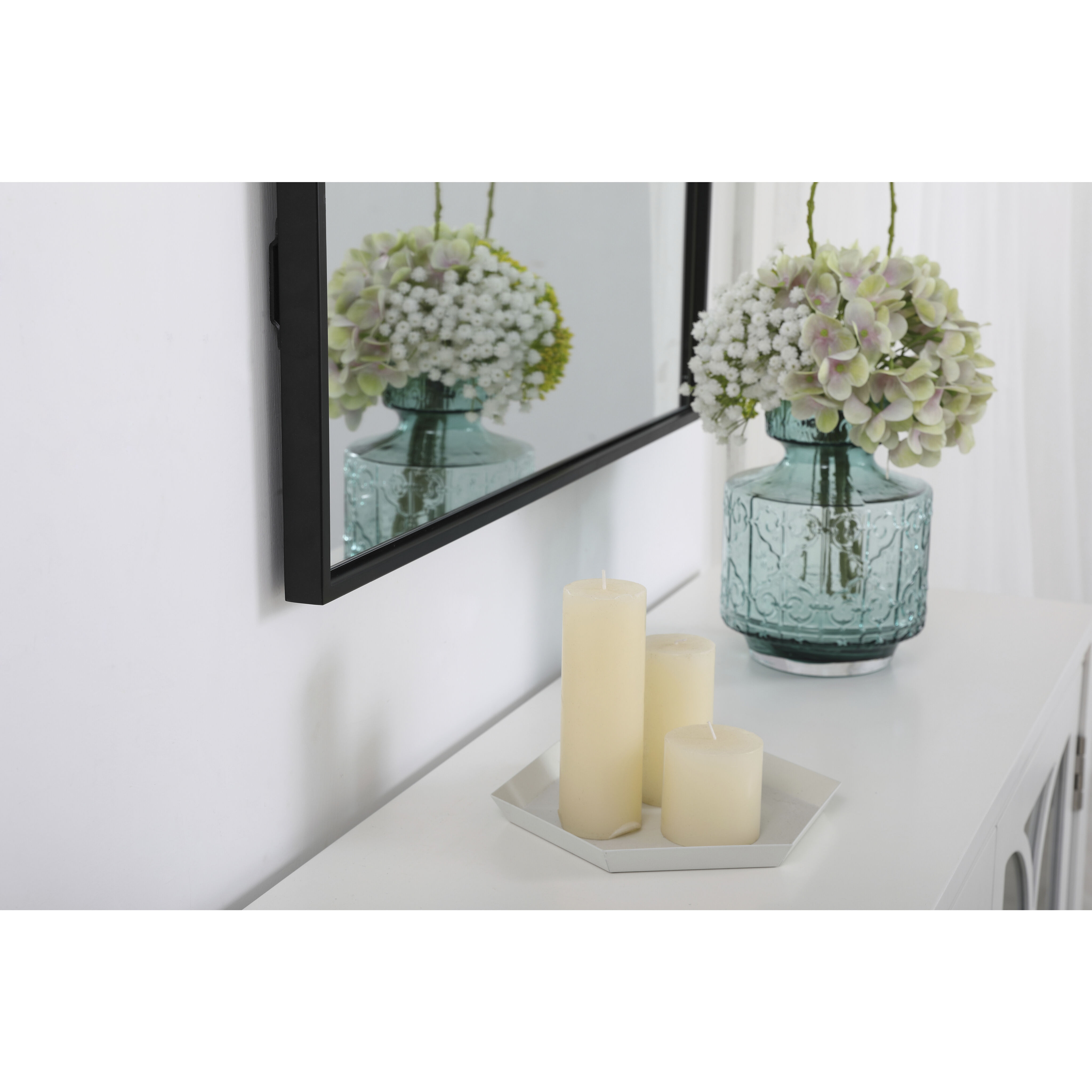 Monet 36 X 27 inch Black Wall Mirror