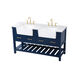 Clement 60 X 22 X 34 inch Blue Bathroom Vanity Cabinet