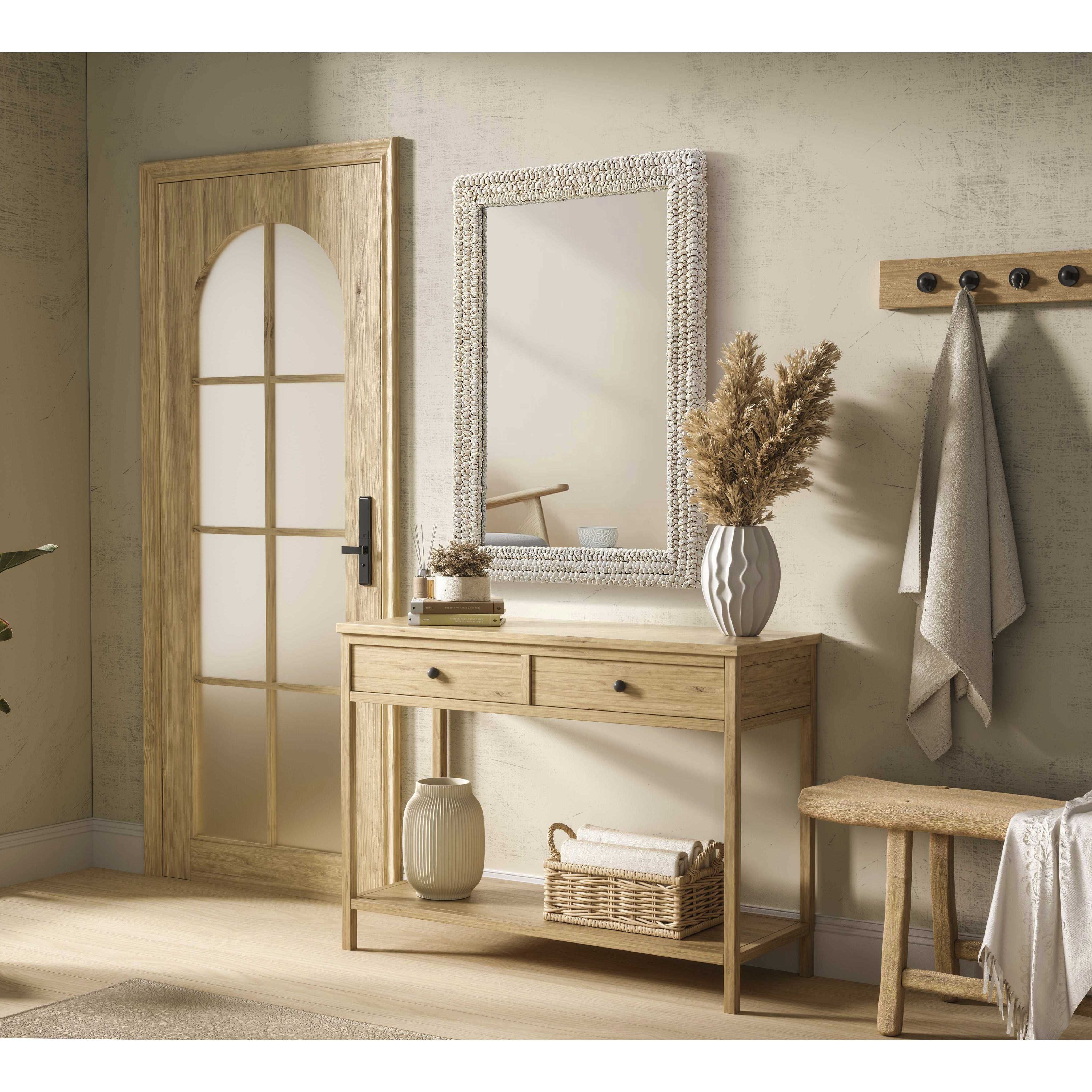 Marlowe 42 X 30 inch Linen White Mirror