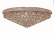 Primo 30 Light 42 inch Chrome Flush Mount Ceiling Light in Royal Cut