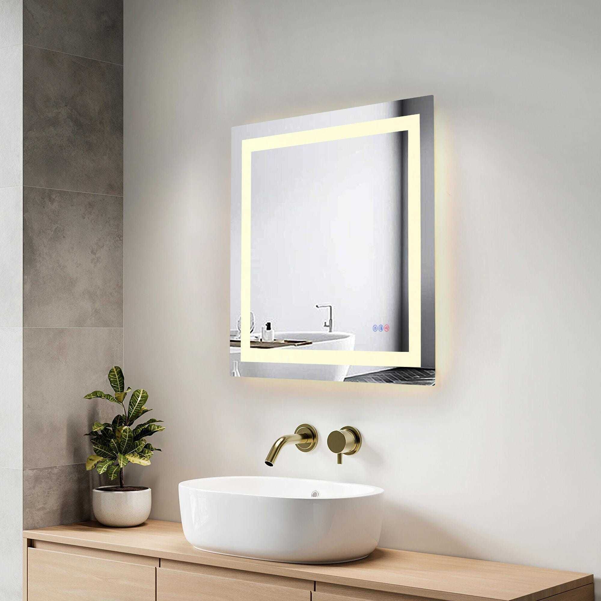 Riven 30 X 30 inch White LED Mirror