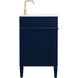 Williams 40 X 35 inch Blue and Brush Gold Vanity Sink Set