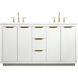 Blake 60 X 22 X 34 inch White Vanity Sink Set