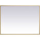 Monet 36 X 27 inch Brass Wall Mirror