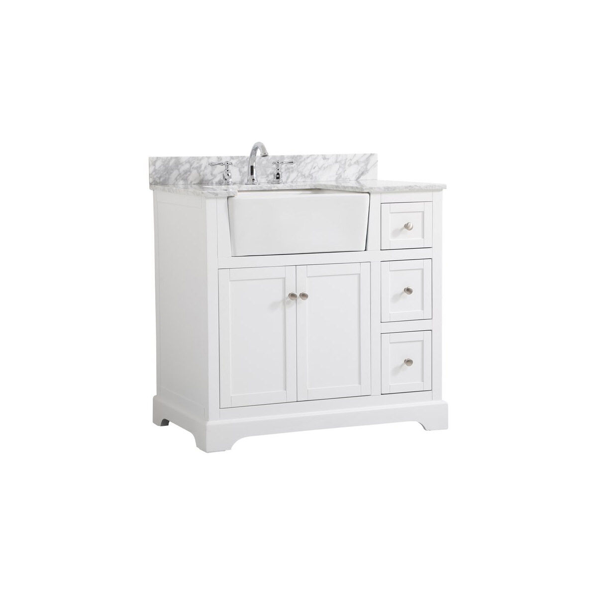Franklin 36 X 22 X 35 inch White Bathroom Vanity Cabinet