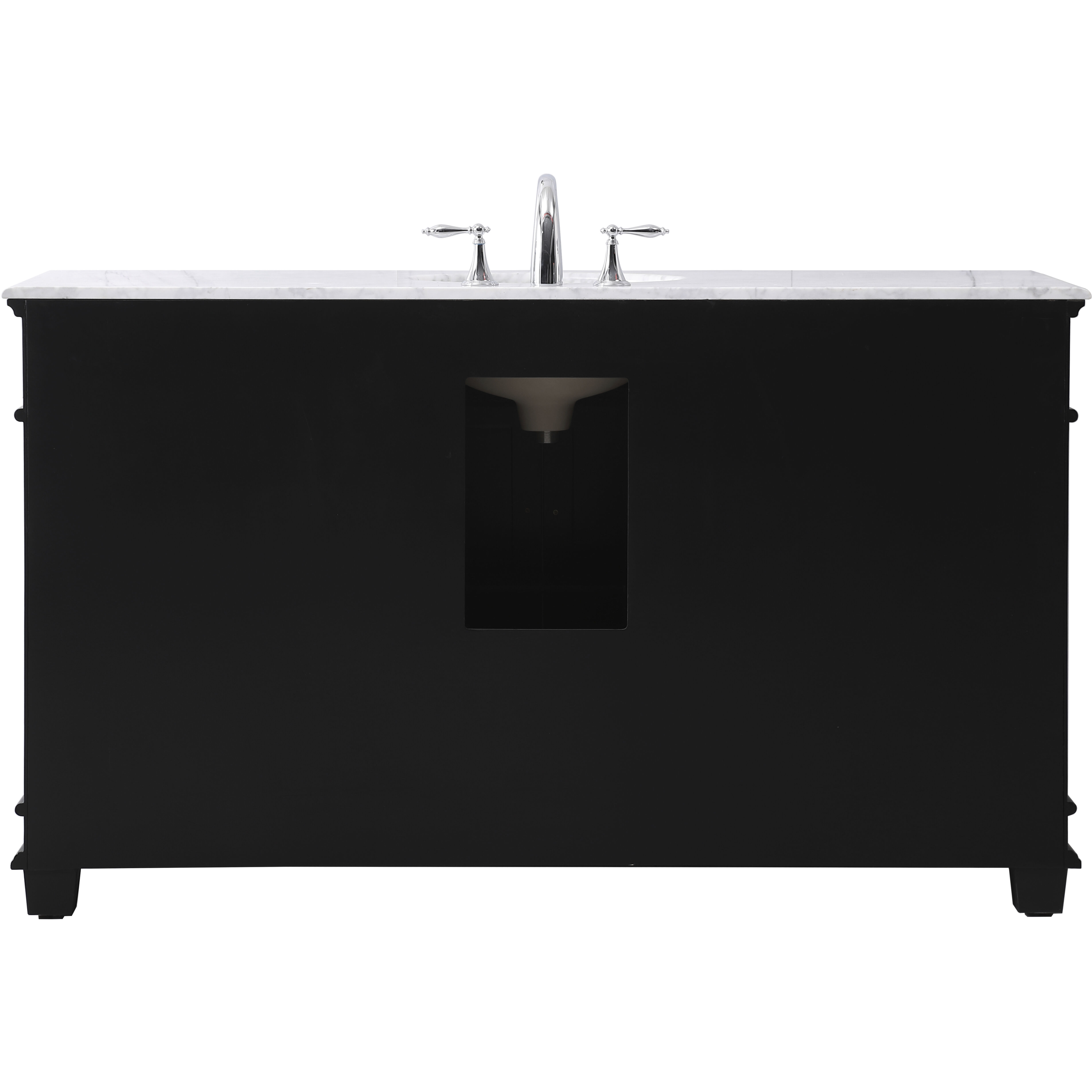 Wesley 60 X 22 X 35 inch Black Vanity Sink Set