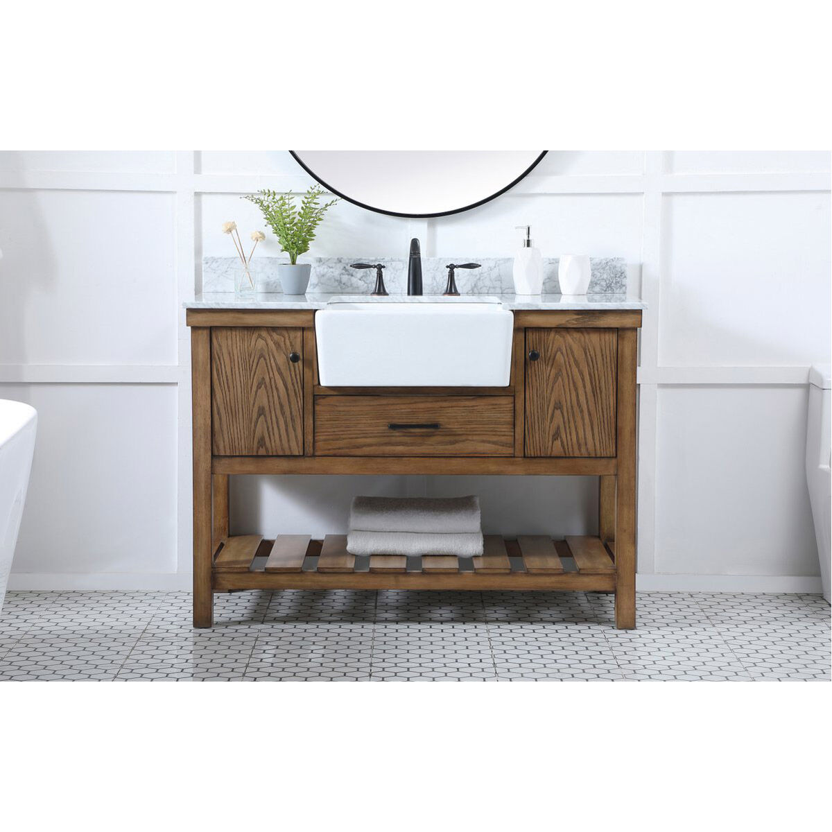 Clement 48 X 22 X 34 inch Driftwood Bathroom Vanity Cabinet