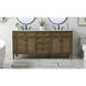 Park Avenue 72 X 21.5 X 35 inch Driftwood Vanity Sink Set in Dark Walnut