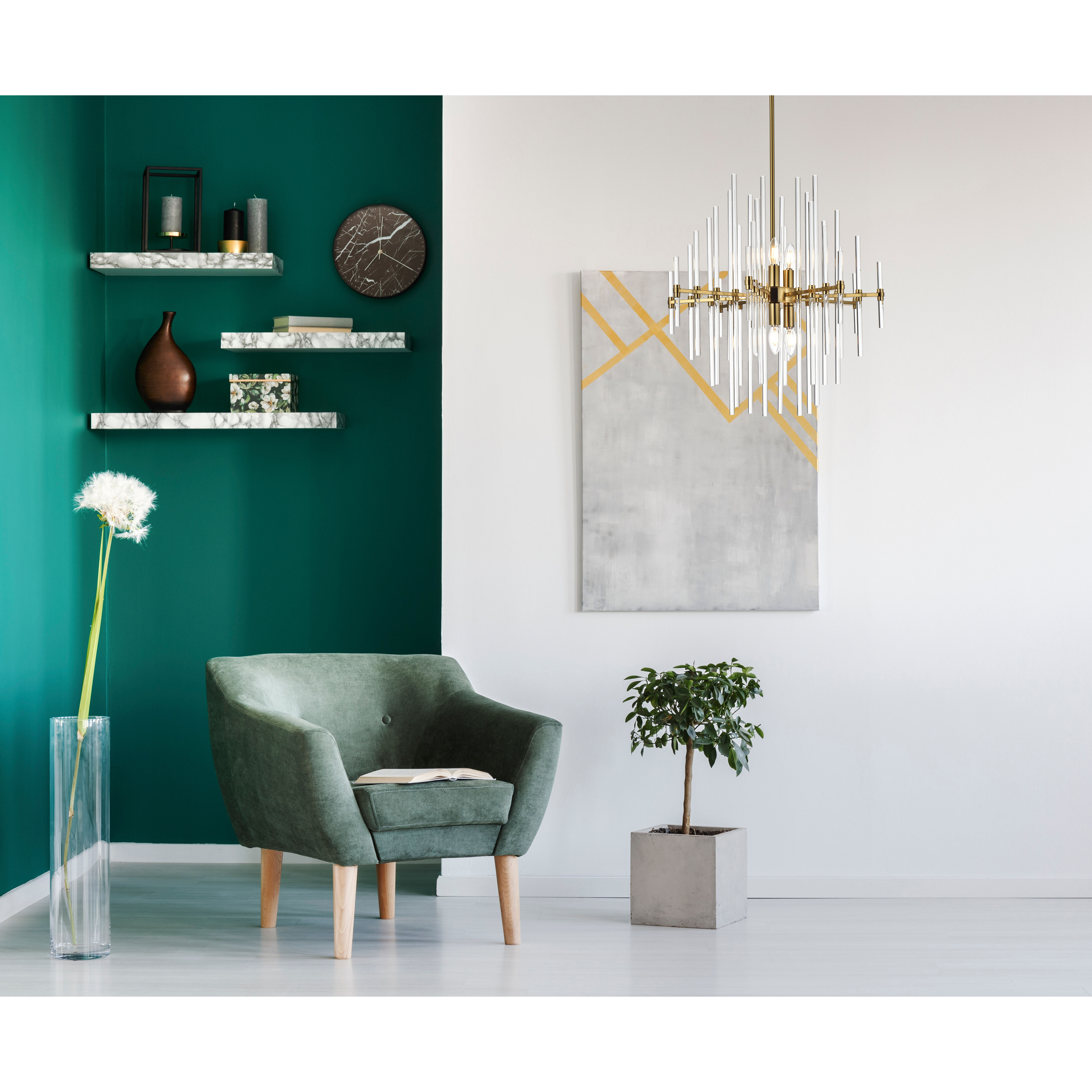 Sienna 6 Light 23 inch Gold Pendant Ceiling Light