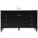 Bennett 60 X 21 X 35 inch Black Vanity Sink Set
