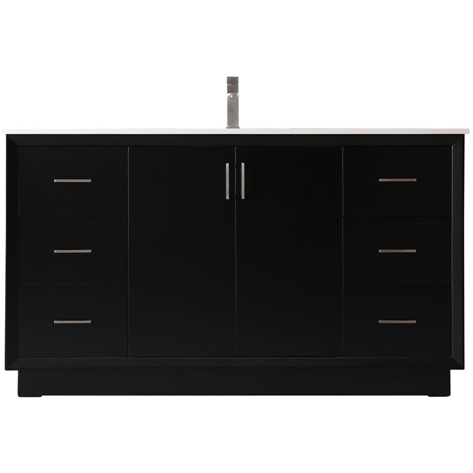 Hayes 60 X 22 X 35 inch Black Vanity Sink Set