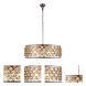 Madison 8 Light 32 inch Polished Nickel Pendant Ceiling Light in Golden Teak, Urban Classic