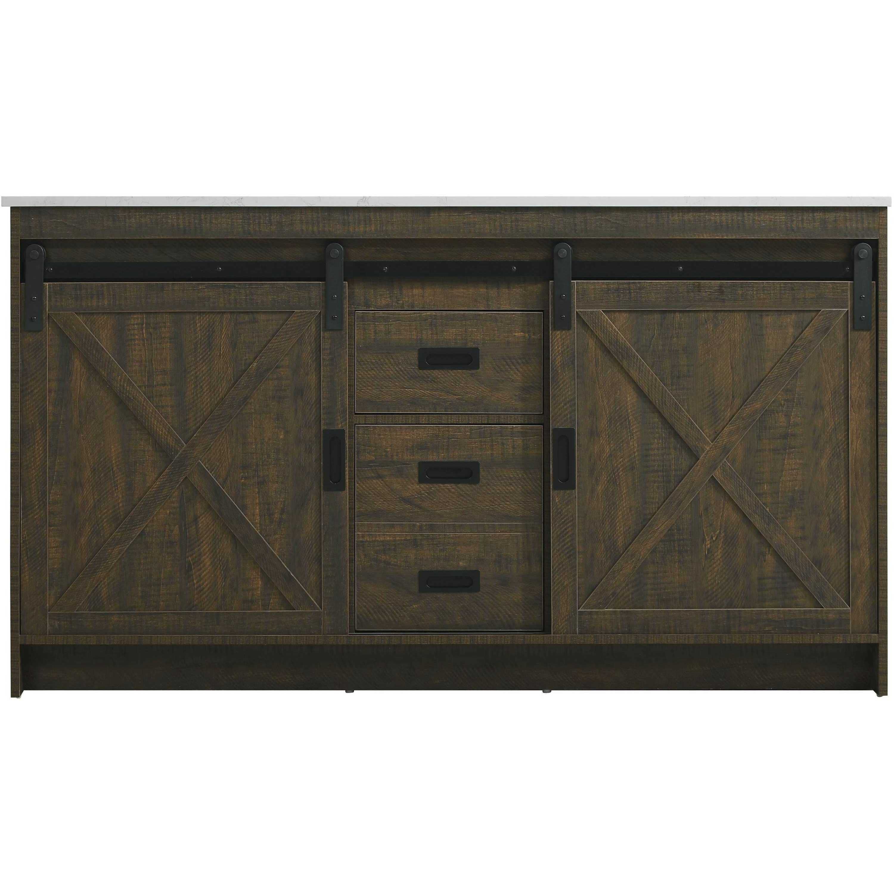 Austin 60 X 34 inch Expresso Bathroom Vanity Cabinet