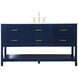 Sinclaire 60 X 22 X 34 inch Blue Vanity Sink Set